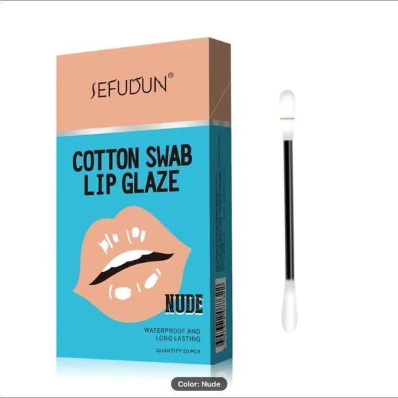 TATTOO LIPSTICK COTTON SWAB LIP GLAZE WATERPROOF LONG LASTING 20PCS PER PACK - Picture 4 of 11